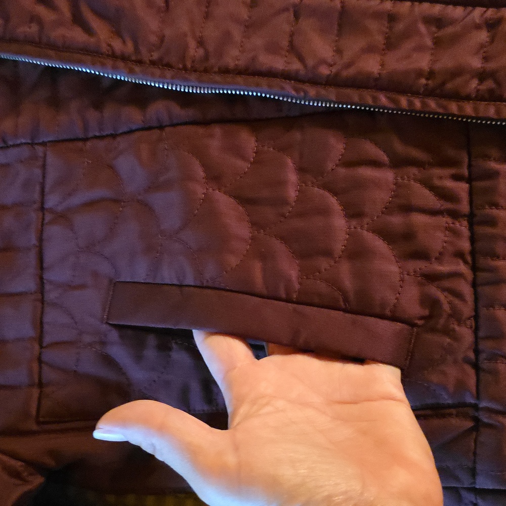 J.CREW Classic Burgundy Wine Quilted Jacket Size XS - Picture 9 of 11